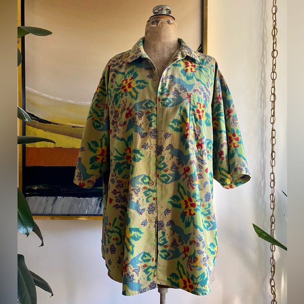 VTG 90s UNIONBAY Men’s Abstract Floral Shirt